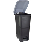 Бак для мусора 85л с педалью на колесах М2399