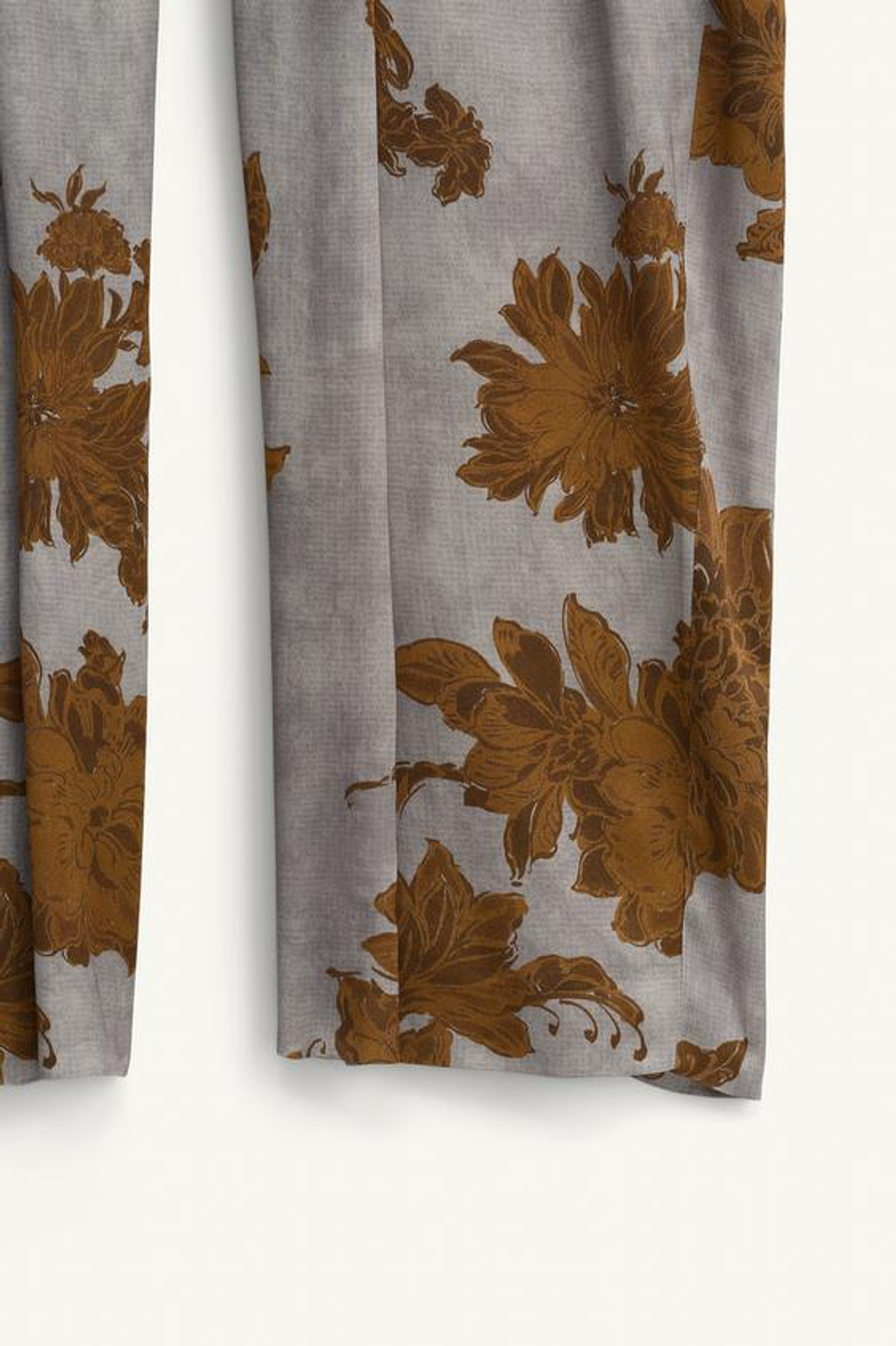 ZARA СТРУЯЩИЕСЯ БРЮКИ С ЦВЕТОЧНЫМ ПРИНТОМ, С ПРИНТОМ