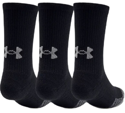 Теннисные носки Under Armour Youth HeatGear Crew Socks 3-Pack - Black