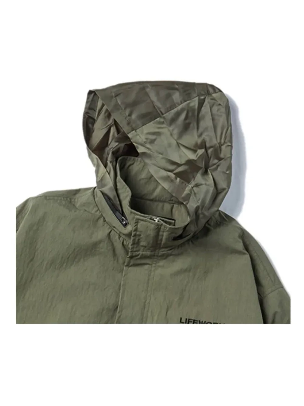 Удлиненная куртка с воротником-стойкой