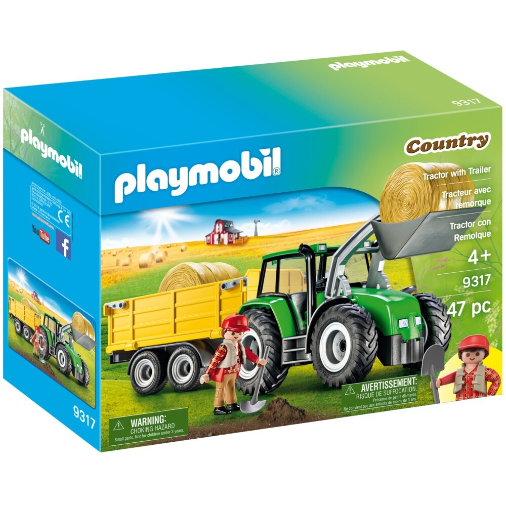 Playmobil - Сельский трактор с прицепом 9317