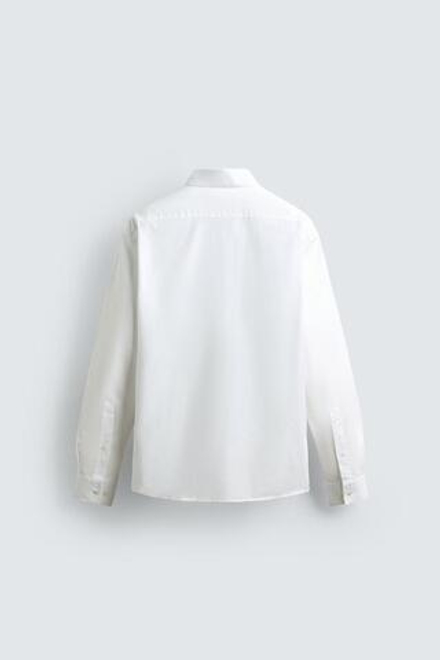 ZARA РУБАШКА КЛАССИЧЕСКОГО КРОЯ, БЕЛЫЙ