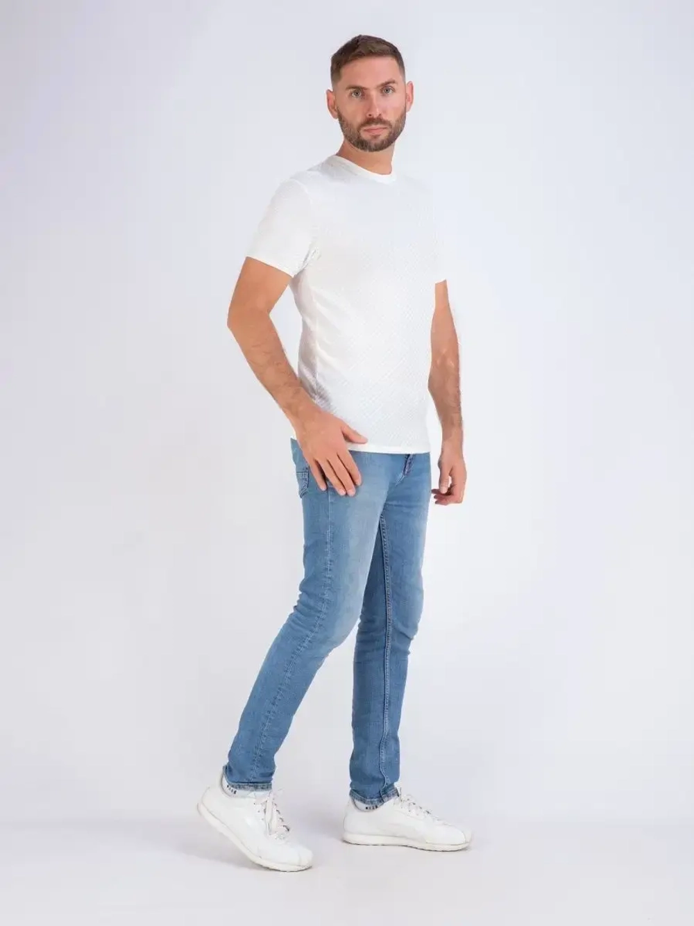 Футболка мужская однотонная базовая