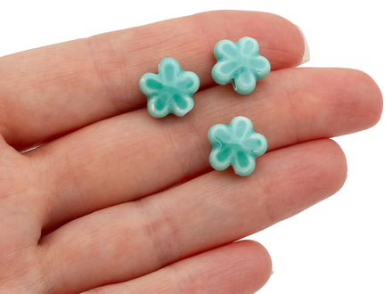 Бусина "Цветок" 11,5мм, керамика