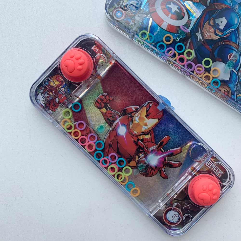 Водный тетрис с колечками и двумя кнопками "Супергерои"