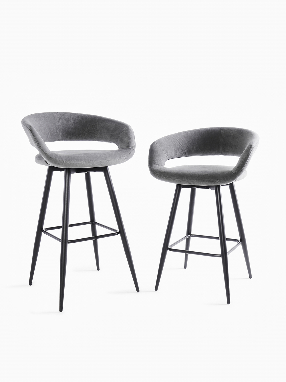 Стул полубарный МАМАДОМА Барни Р 700, Черный/Antracite Lux b28