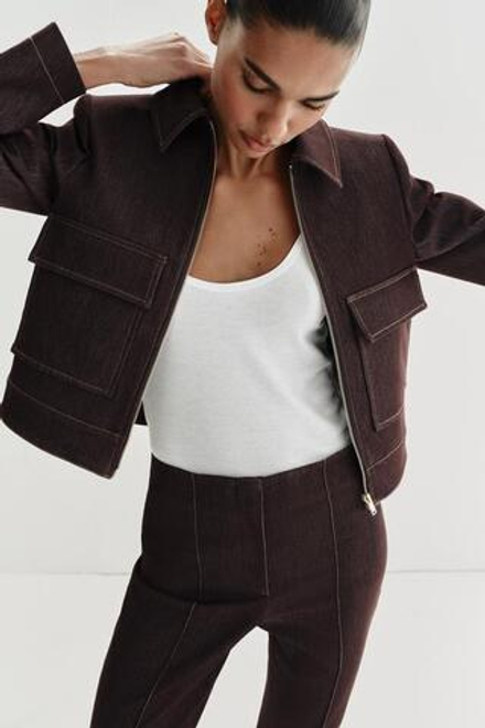 ZARA БРЮКИ FLARED, КОРИЧНЕВЫЙ