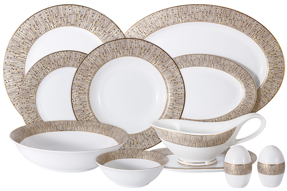 Обеденный сервиз 50 предметов на 12 персон Anna Lafarg Emily Луксор