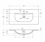 Тумба с раковиной BelBagno MARINO-CER-N-900-2C-SO-WO-P Rovere Bianco