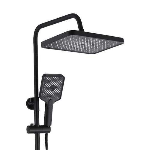 Душевая стойка со смесителем и коротким изливом FENDI BLACK 68050