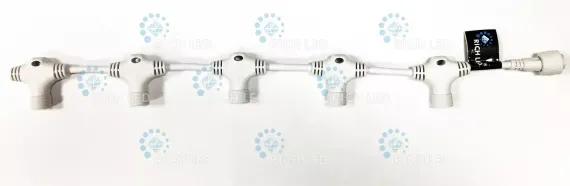 Разветвитель универсальный 2 pin 0.6 м., 5 лучей, для нитей 10 м, бахромы, занавесов, белый цвет, Rich LED (RL-SC2/5-W)