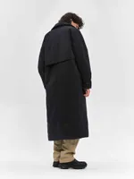 Плащ FOS Длинный Утепленный Мужской черный