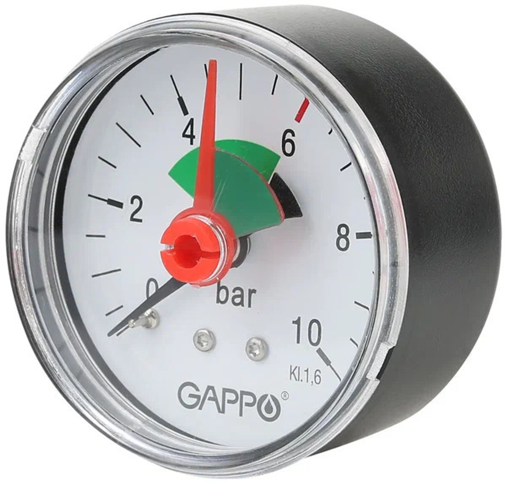 Манометр аксиальный  1/4 10 Атм GAPPO G1471.1.0