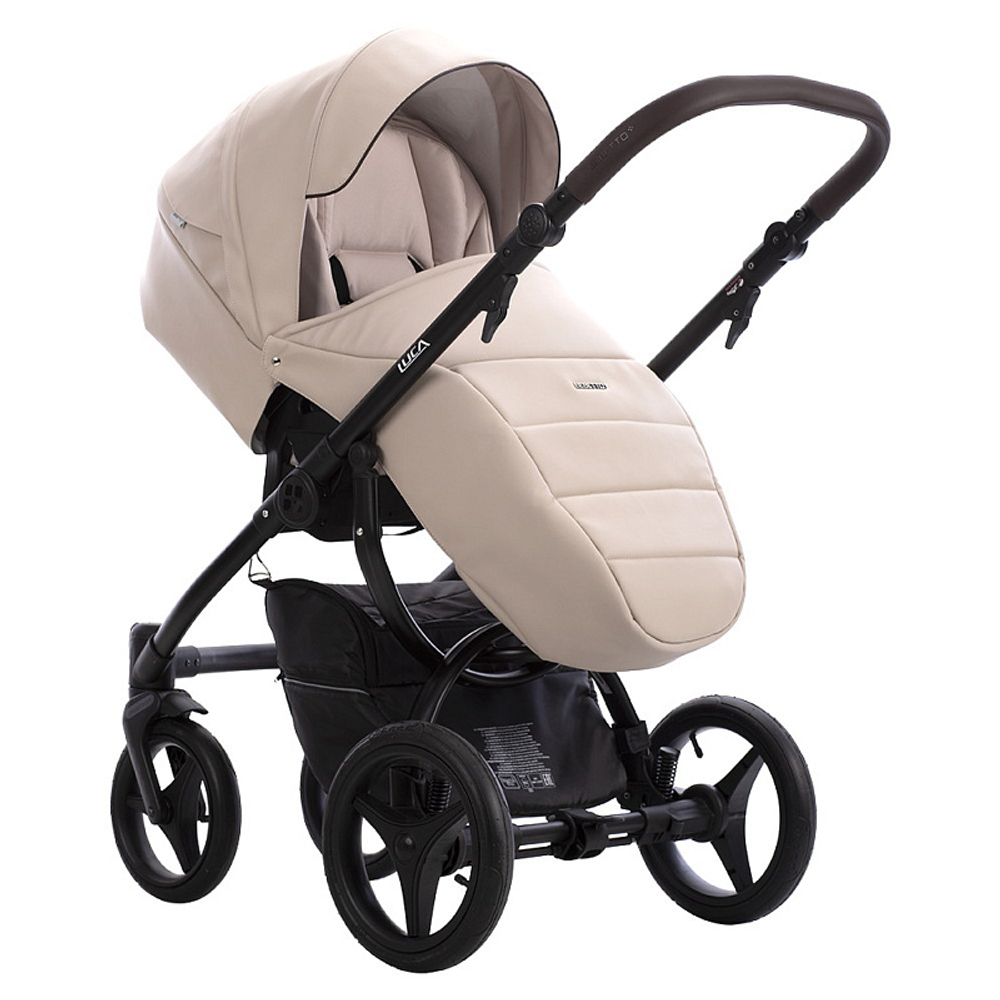 Детская коляска Bebetto Luca Pro 3 в 1 с автокреслом Avionaut Cosmo 30 св.бежевая кожа