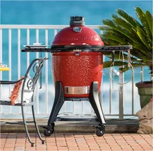 Керамический гриль Kamado Joe Classic III, 46 см (красный), с ножками и столиками