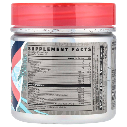 Ghost, Hydration, киви и клубника, 340 г (12 унций)