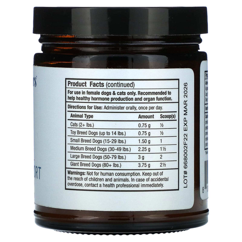 Dr. Mercola, Bark & Whiskers™, добавка для поддержки щитовидной железы у женщин, для собак и кошек, 113 г (4 унции)