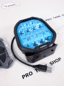 Фара AURORA ALO-P-R-7-R15Y-AW 7″ 270W c подсветкой корпуса (ДХО) Янтарный + Белый 1 шт.