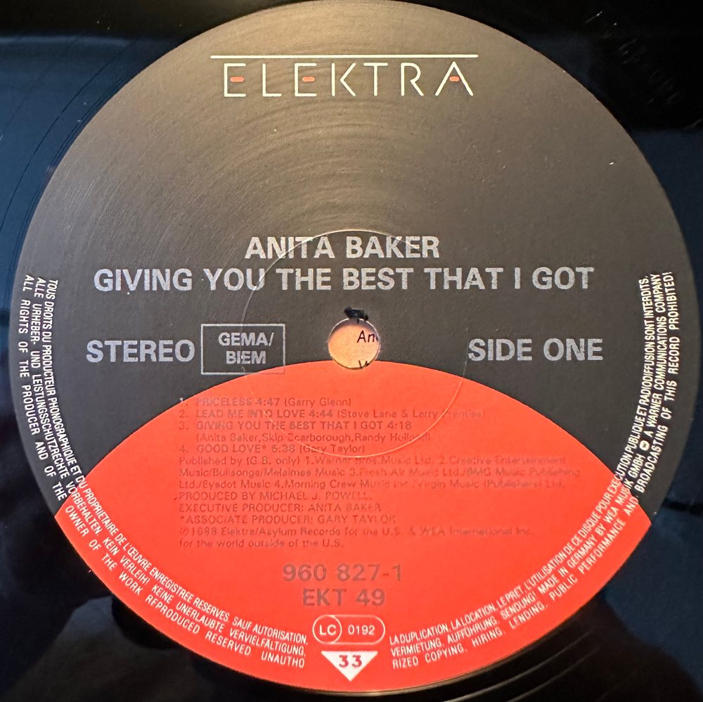 Anita Baker - Giving You The Best That I Got (Европа 1988г.)