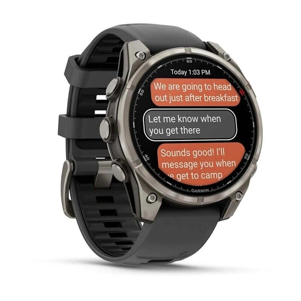 Умные часы Garmin Fenix 8 Pro 51mm, Amoled/Sapphire, Titanium wiht Graphite/Black Silicone Black (010-03199-11)