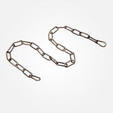 10303 / запчасти /   цепь длиной 1 метр с  2 карабинами античная бронза, арт. 74400