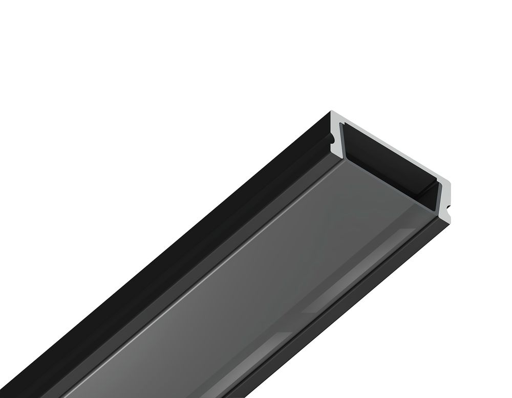 Ambrella Алюминиевый профиль накладной 15.5*6 для светодиодной ленты до 11мм Alum Profile GP1700BK/BK