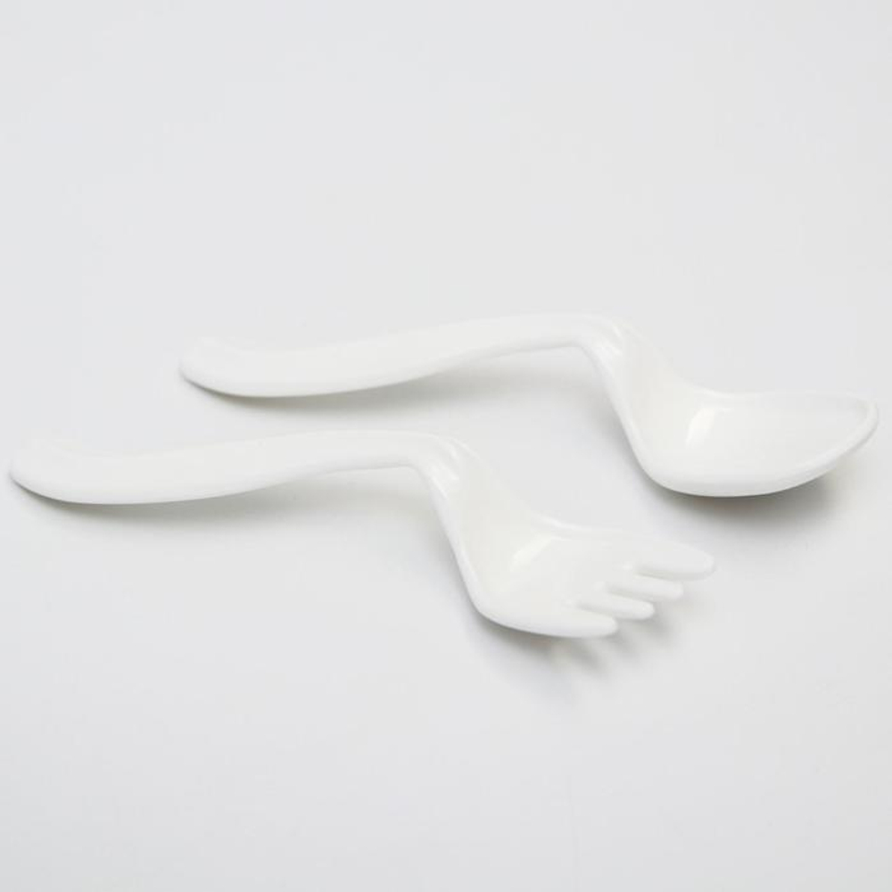 7048588 Тарелка детская с набором вилок и ложек Giraffix, цвет МИКС