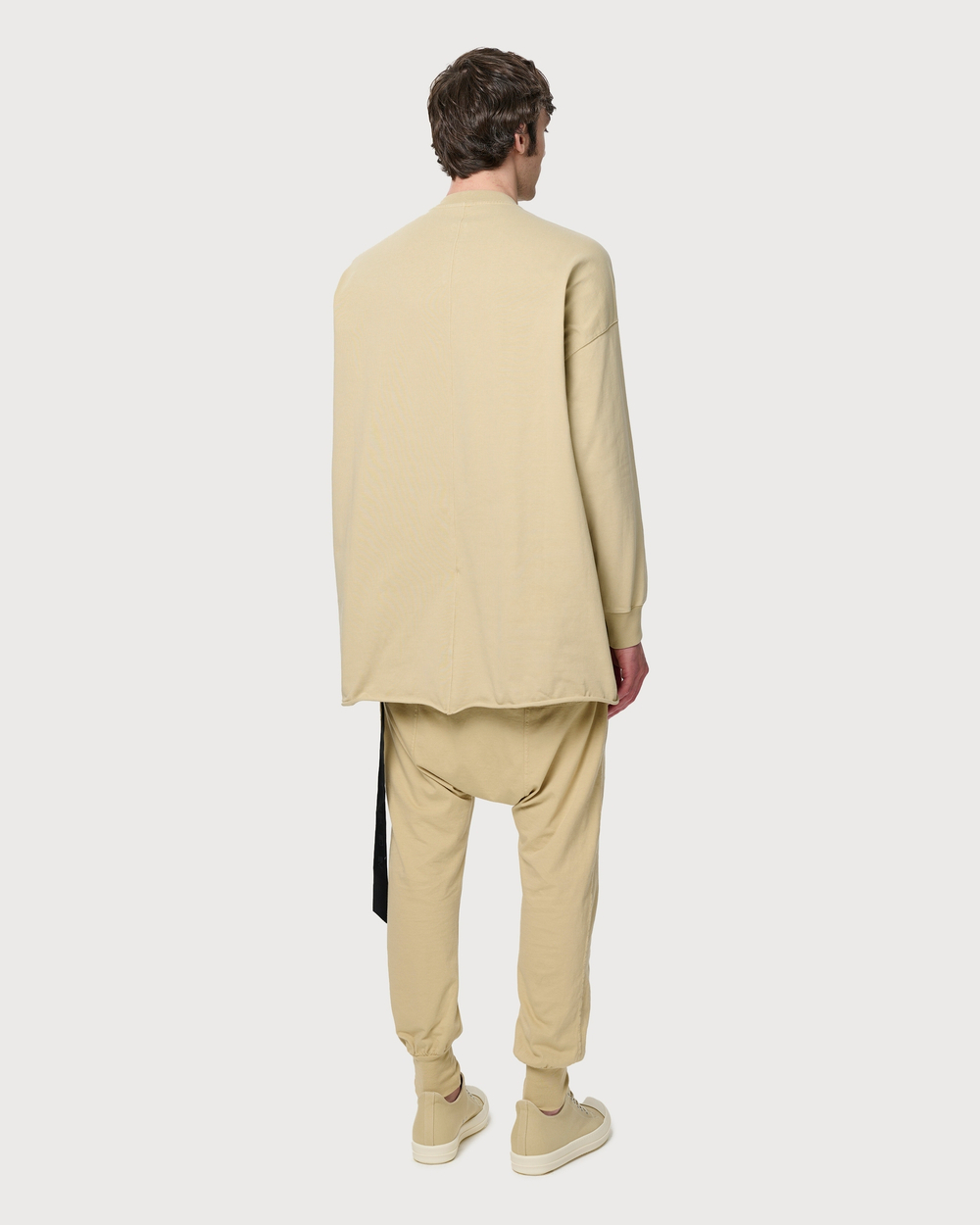 RICK OWENS DRKSHDW БРЮКИ БЕЖЕВЫЕ HOLLYWOOD PRISONER DRAWSTRING
