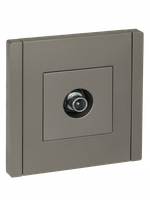 FORTE&PIANO Розетка TV проходная FP529 сталь IEK