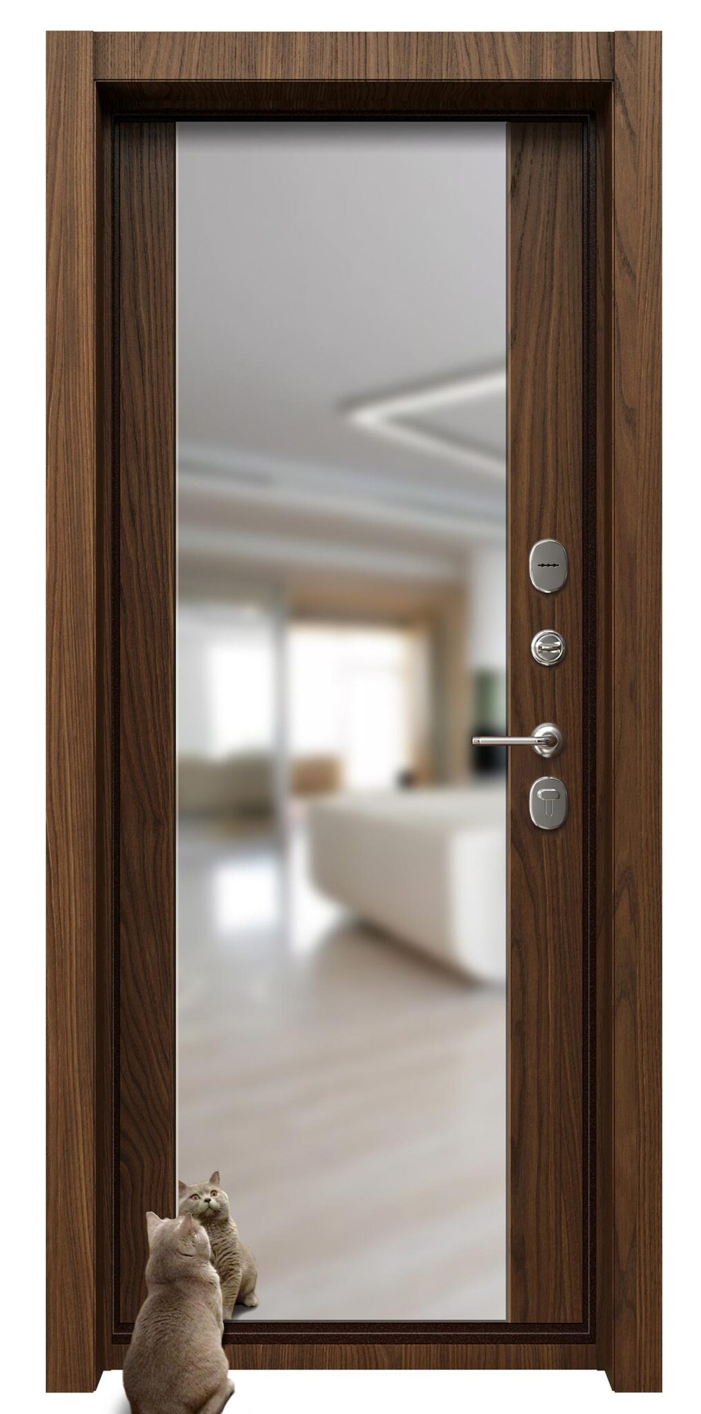 С зеркалом (орех)