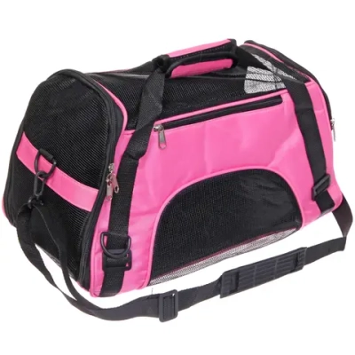 Сумка - переноска для животных «ЛЮБИМЫЙ БРО», цвет розовый, размер S, 42*19,5*23см/до 5кг (Пакет и Лейбл)