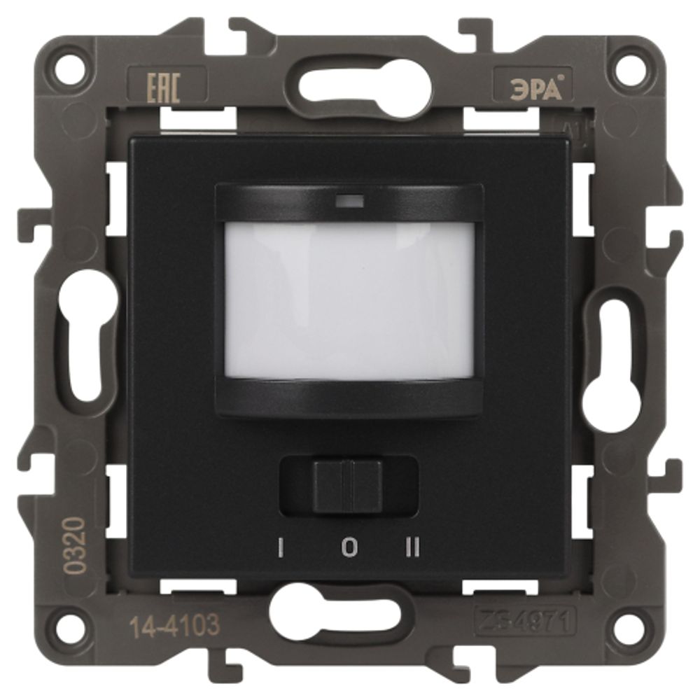 14-4103-05 ЭРА Датчик движения 2-проводной, 180-240В, 200Вт, IP20, Эра Elegance, антрацит