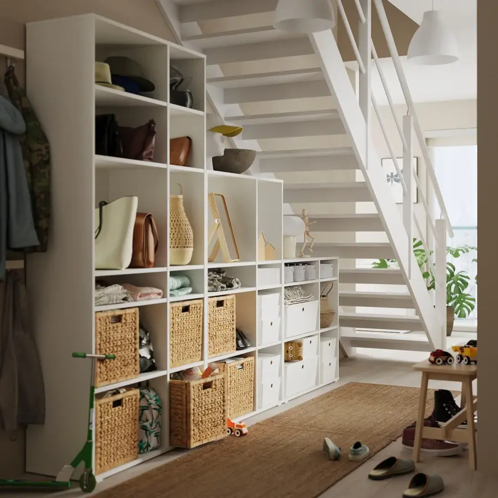 Открытый шкаф - VIHALS IKEA/ВИХАЛС ИКЕА, 37х90х200 см, белый