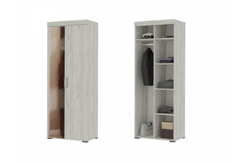 ГРАНД ШКАФ ДВУХСТВОРЧАТЫЙ ДУБ КРАФТ БЕЛЫЙ Стендмебель