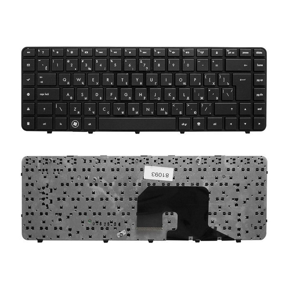 Клавиатура для ноутбука HP Pavilion DV6-3000, DV6-3100, DV6-3200, DV6-3300 (Г-обр Enter, черная с рамкой)