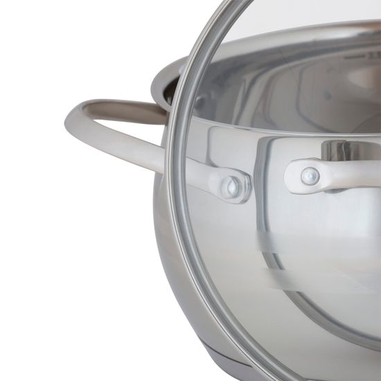 Набор кастрюль 6 предметов из нержавеющей стали Kamille KM-5911 (2,1 л; 3,7 л; 6,1 л.)