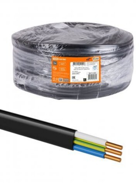 Кабель ВВГ нг (А) LS - 3х2,5 ГОСТ ок(N, PE)-0,66 (100м) NKZ–A0U3Т05XN3S2.5NPE