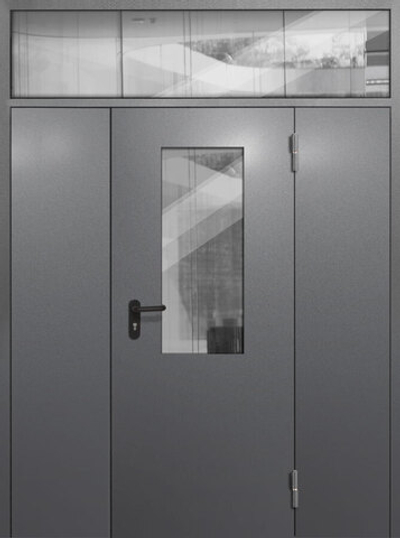 Входная дверь со стеклом и нитроэмалью - 965