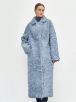 Шуба чебурашка длинная из овечьей шерсти, SilverFox (арт.S1072rm09bz)