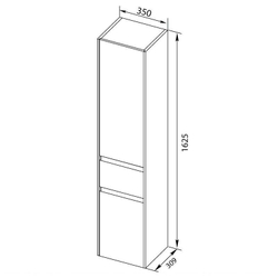 Шкаф-пенал для ванной Aquanet Бруклин 35 белый