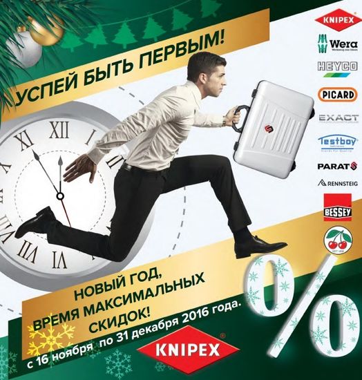 16 ноября 2016 стартует новогодняя Акция Knipex