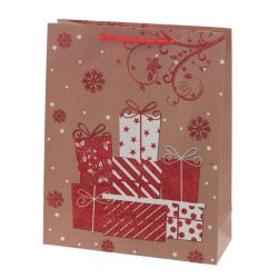 GAEM Пакет подарочный (бумага 210г/м2, блок микс 12шт), L31 W12 H40 см, 4в.