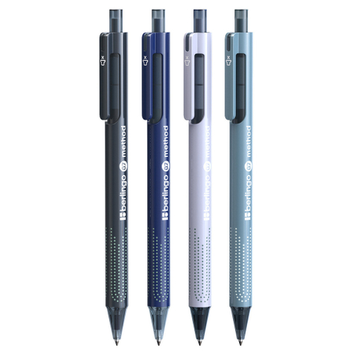 Ручка шариковая автоматическая БЕРЛИНГО узел 0,7/лин. письма 0,5 мм синяя Метод (CBp_07520)