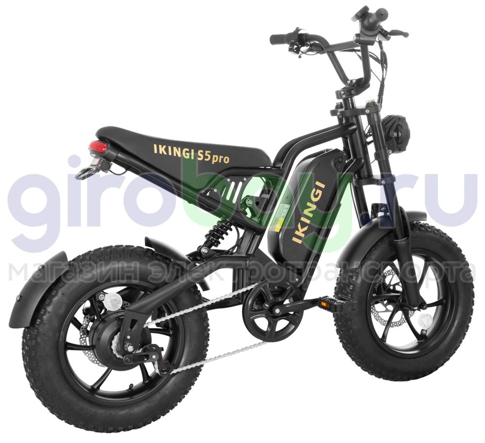 Электровелосипед IKINGI S5 PRO MINI (48V/15Ah) - Черный фото №10