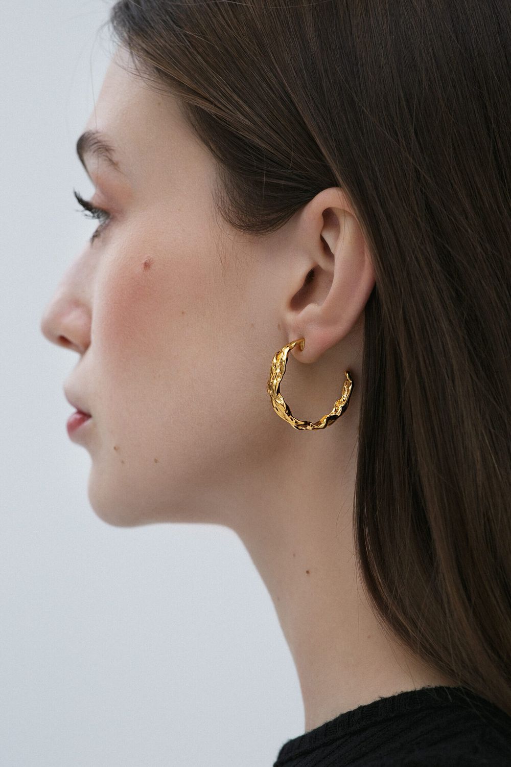 Серьги Карамель Конго в позолоте