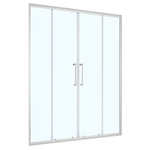 Душевая дверь Loranto раздвижная 170х190, толщина полотна 6мм , цвет профиля сатин