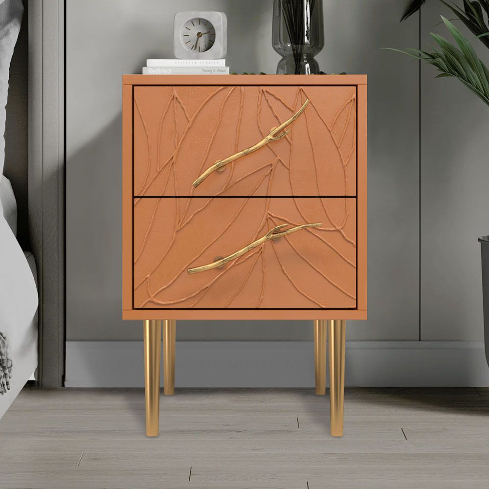 Тумба Арт Колор leaves Стайл Голд Томленый оранжевый