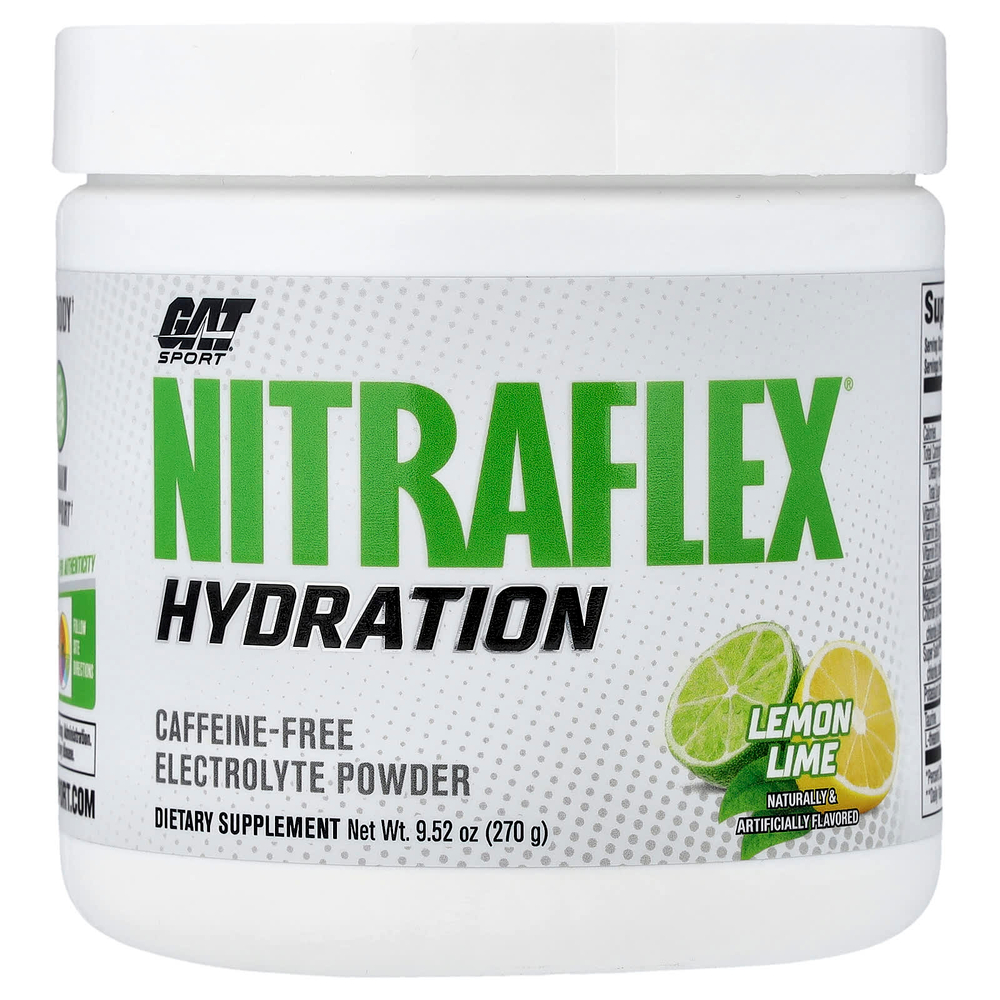 GAT, Sport, Nitraflex® Hydration, со вкусом лимона и лайма, 270 г (9,52 унции)