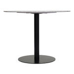 Стол обеденный trond, D100 см, белый мрамор/черный