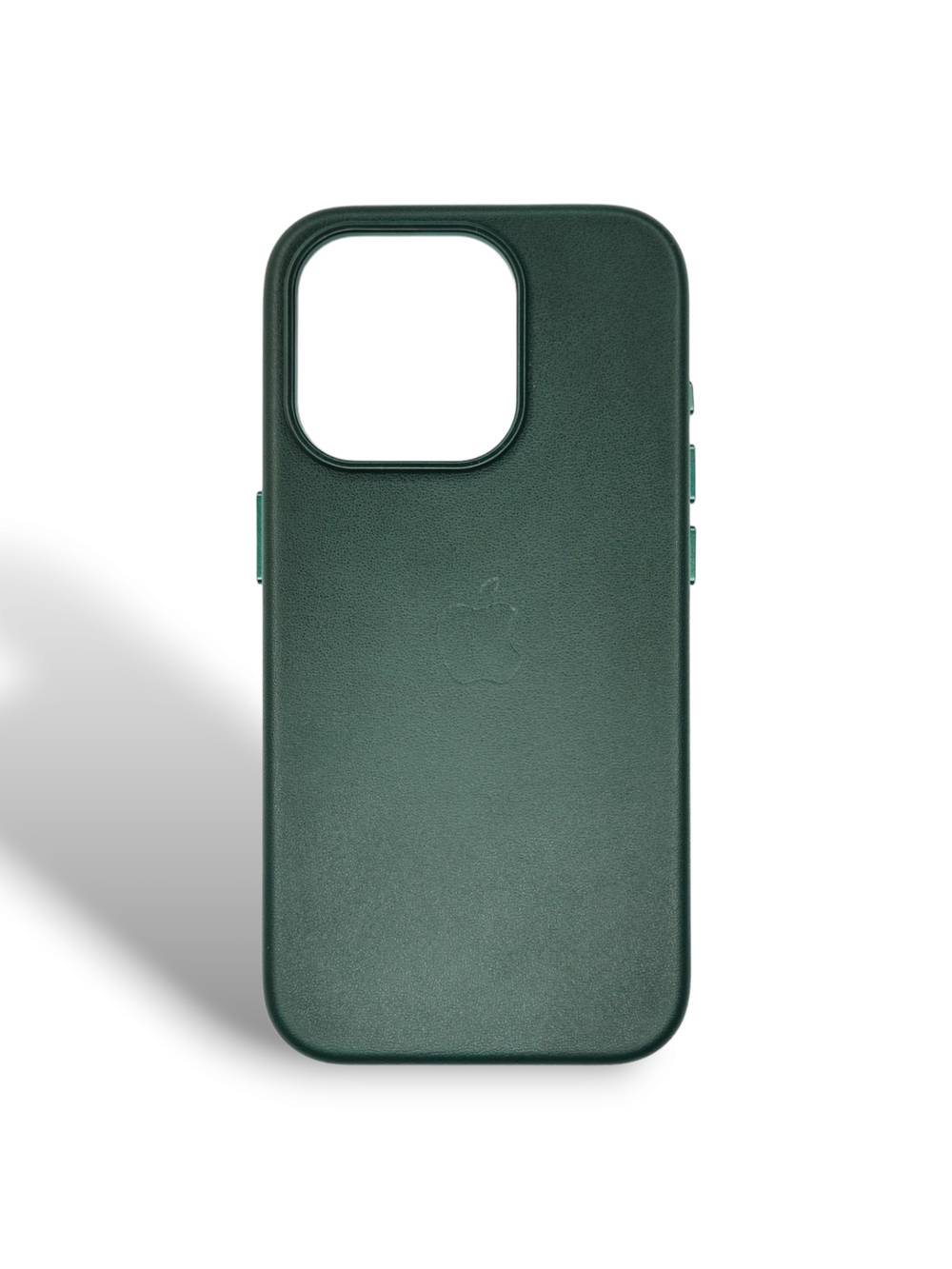 Кожаный чехол Leather Case iPhone 15 Pro Max, Shirt Темно-зеленый